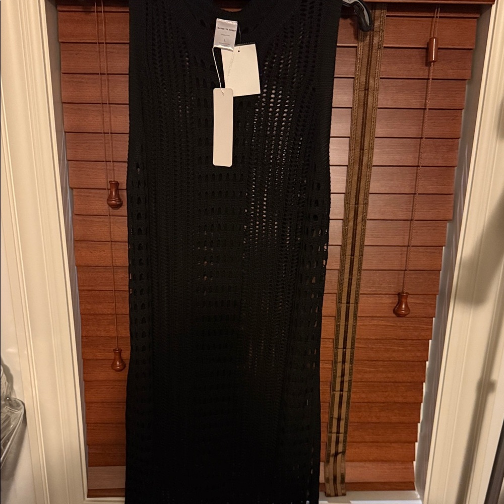 Black Sleeveless Knit Dress